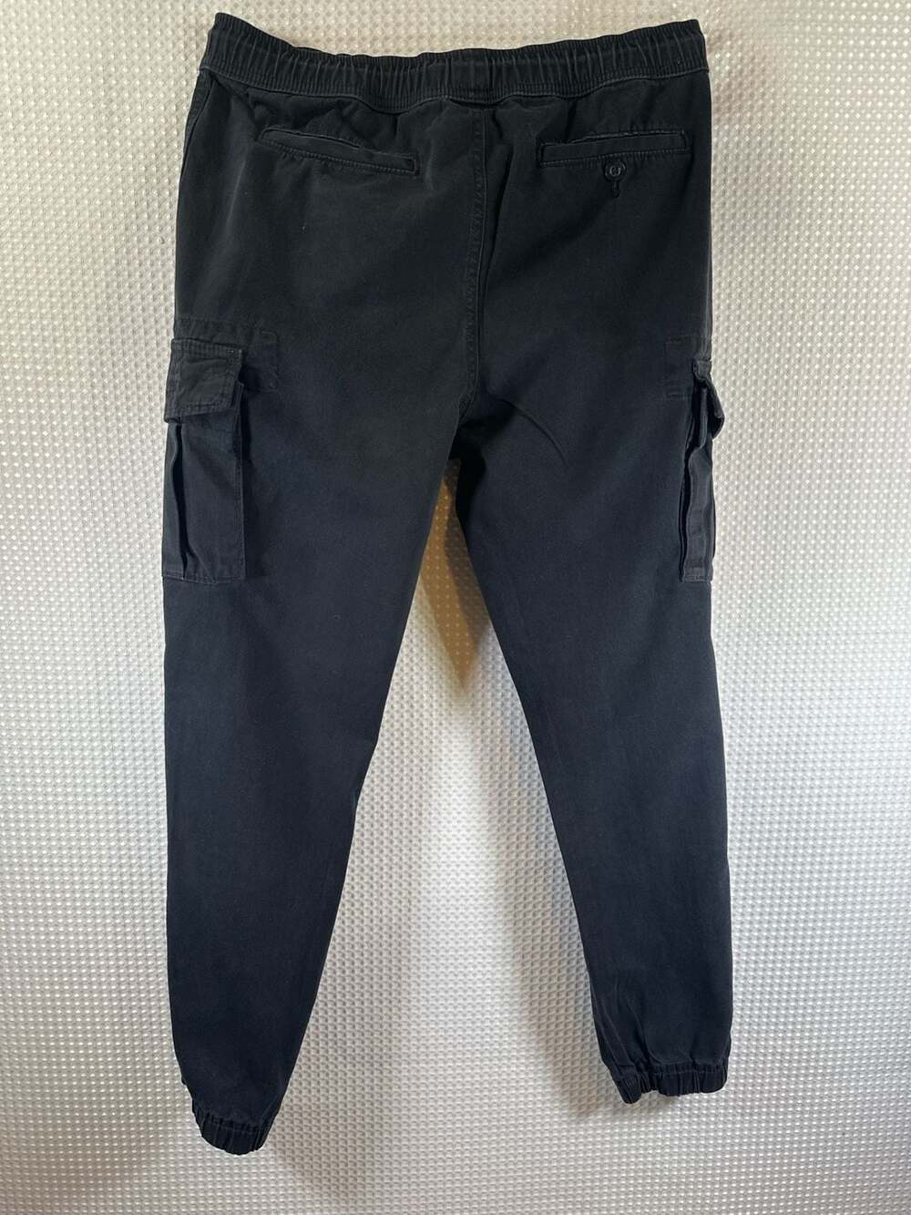 Aeropostale Men's Aero Cotton Twill Cargo Jogger Pants Black - Picture 5 of 9